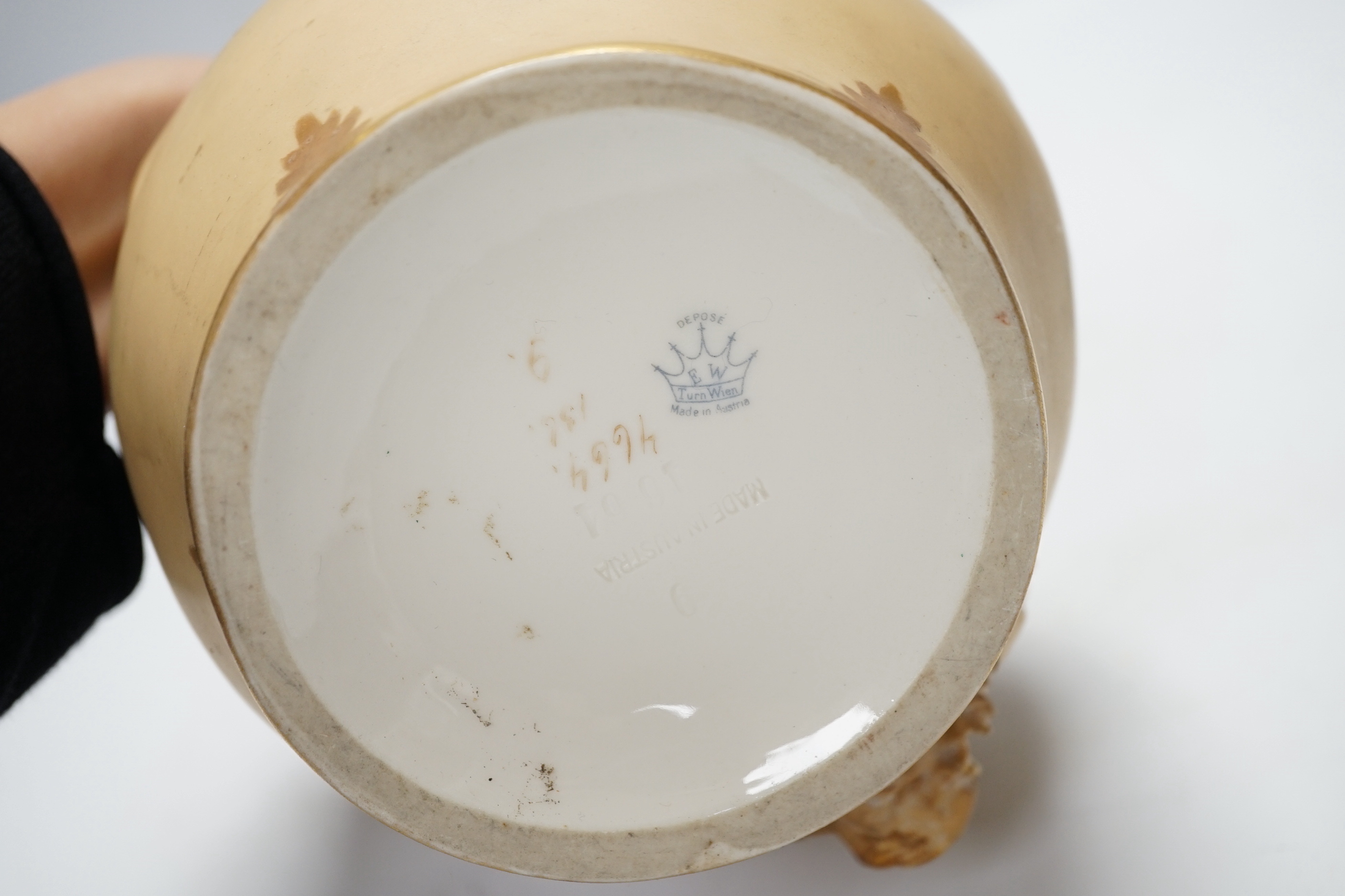 An Ernst Wahliss Vienna vase decorated with a female figure, 30cm